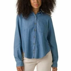 Shirts Women's PrAna Washed Out Denim Shirt
